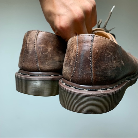 Dr. Martens The Original Brown Leather Shoes - Picture 8 of 10